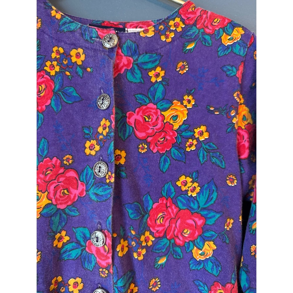 Vintage Genuine Girl purple floral dress - Picture 3 of 4